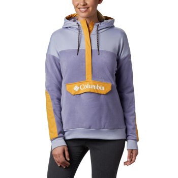 Columbia Ženske Majice S Kapuljačom - Exploration Fleece Anorak Ljubičaste | GSNH-07846